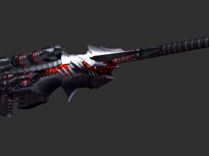 Rifle AWP Born Beast Handpainted Game Asset 3D 模型