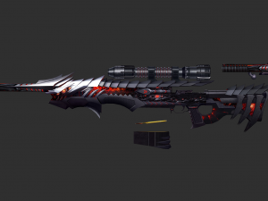 Rifle AWP Born Beast Handpainted Game Asset 3D 模型