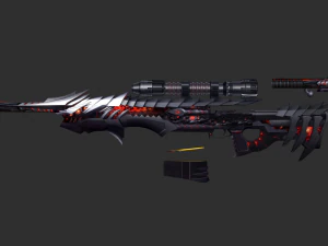 Rifle AWP Born Beast Handpainted Game Asset 3D Model
