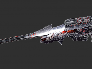 Rifle AWP Born Beast Handpainted Game Asset 3D 模型