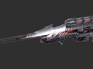Rifle AWP Born Beast Handpainted Game Asset 3D Model