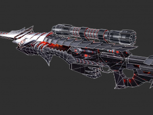 Rifle AWP Born Beast Handpainted Game Asset 3D 模型