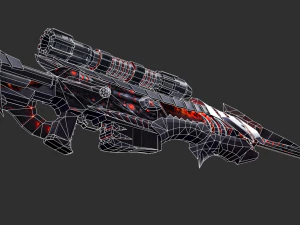 Rifle AWP Born Beast Handpainted Game Asset 3D Model