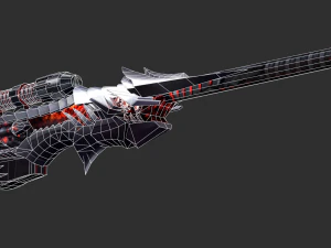 Rifle AWP Born Beast Handpainted Game Asset 3D Model