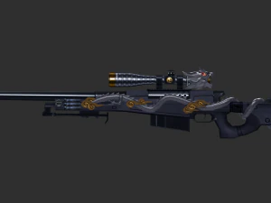 Ativo de jogo pintado à mão Rifle AWP Inferno Modelo 3D