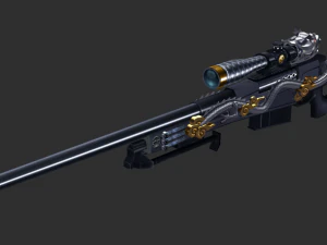 Rifle AWP Inferno Handpainted Game Asset 3D Model