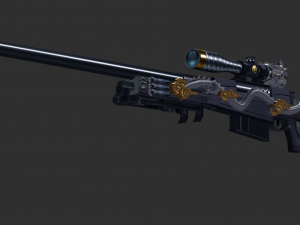 Rifle AWP Inferno Handpainted Game Asset 3D 模型