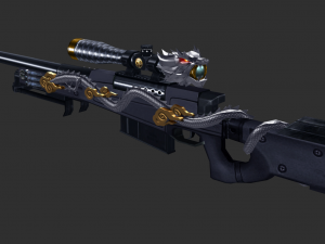 Rifle AWP Inferno Handpainted Game Asset 3D 模型
