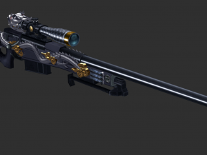 Rifle AWP Inferno Handpainted Game Asset 3D 模型