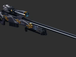 Rifle AWP Inferno Handpainted Game Asset 3D Model