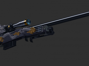Rifle AWP Inferno Handpainted Game Asset 3D 模型