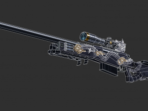 Rifle AWP Inferno Handpainted Game Asset 3D 模型