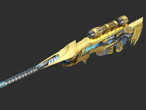 Rifle AWP Noble Gold Handpainted Game Asset 3D 모델