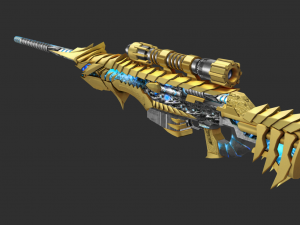 Rifle AWP Noble Gold Handpainted Game Asset 3D 모델
