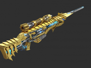 Rifle AWP Noble Gold Handpainted Game Asset 3D 모델