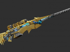 Rifle AWP Noble Gold Handpainted Game Asset 3D 모델