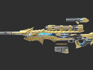 Rifle AWP Noble Gold Handpainted Game Asset 3D 모델
