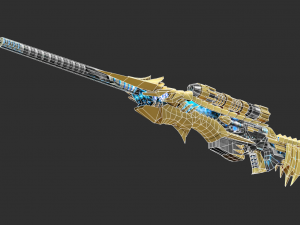 Rifle AWP Noble Gold Handpainted Game Asset 3D 모델