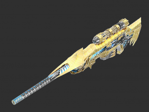 Rifle AWP Noble Gold Handpainted Game Asset 3D 모델
