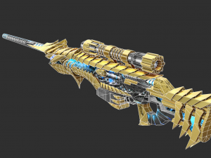 Rifle AWP Noble Gold Handpainted Game Asset 3D 모델