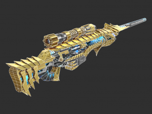 Rifle AWP Noble Gold Handpainted Game Asset 3D 모델