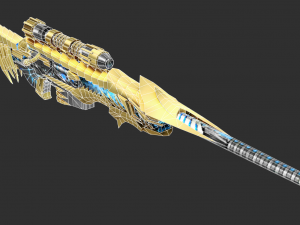 Rifle AWP Noble Gold Handpainted Game Asset 3D 모델