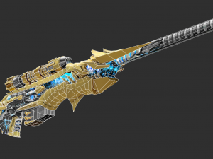 Rifle AWP Noble Gold Handpainted Game Asset 3D 모델