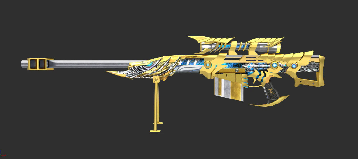 Barrett Noble Gold Handpainted Game Asset 3D Model .c4d .max .obj .3ds .fbx .stl .blend 
