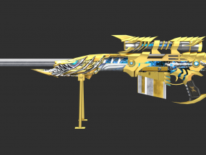 Barrett Noble Gold Handpainted Game Asset 3D Model