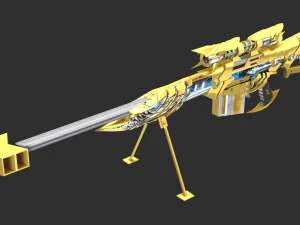 Barrett Noble Gold Handpainted Game Asset 3D Model