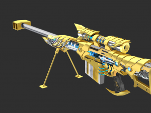 Barrett Noble Gold Handpainted Game Asset 3D 모델