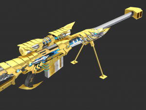 Barrett Noble Gold Handpainted Game Asset 3D 모델