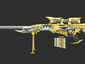 Barrett Noble Gold Handpainted Game Asset 3D 모델