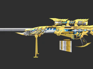 Barrett Noble Gold Handpainted Game Asset 3D Model