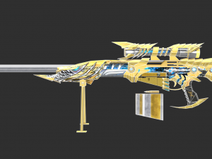 Barrett Noble Gold Handpainted Game Asset 3D 모델