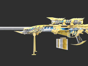 Barrett Noble Gold Handpainted Game Asset 3D Model