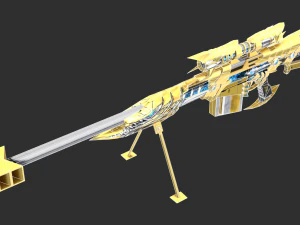 Barrett Noble Gold Handpainted Game Asset 3D Model