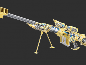 Barrett Noble Gold Handpainted Game Asset 3D 모델