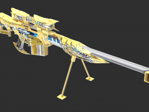 Barrett Noble Gold Handpainted Game Asset 3D 모델