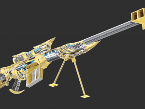 Barrett Noble Gold Handpainted Game Asset 3D 모델