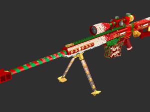 Barrett Christmas Handpainted Game Asset Model 3D