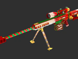 Barrett Christmas Handpainted Game Asset 3D Model