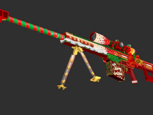Barrett Christmas Handpainted Game Asset 3D Model