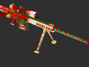 Barrett Christmas Handpainted Game Asset Model 3D