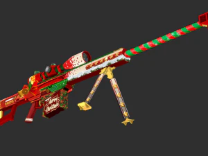 Barrett Christmas Handpainted Game Asset 3D Model