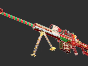 Barrett Christmas Handpainted Game Asset 3D Model