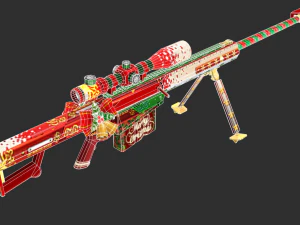 Barrett Christmas Handpainted Game Asset 3D Model