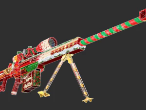 Barrett Christmas Handpainted Game Asset 3D Model