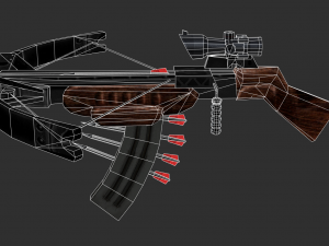 Barrett Half Life Handpainted Game Asset Modelo 3D