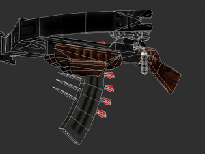 Barrett Half Life Handpainted Game Asset Modelo 3D